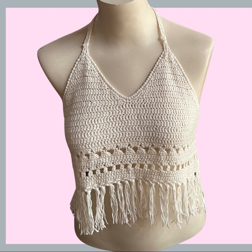 ATMOSPHERE Boho Knit CropTop.